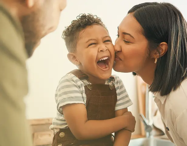 Child with parents